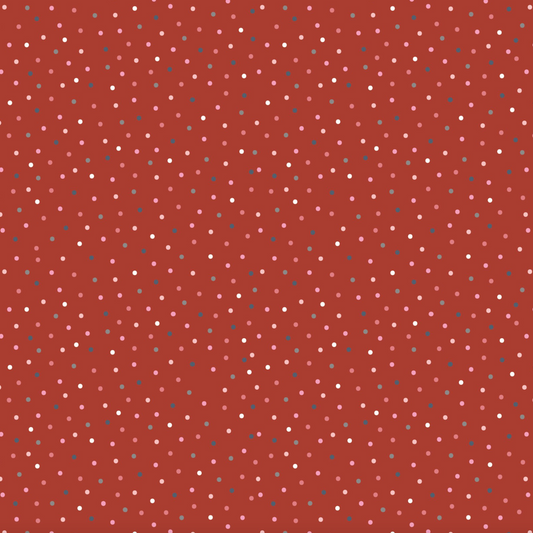 Country Confetti, Speckled Hen Red, CC20182, sold by the 1/2 yard