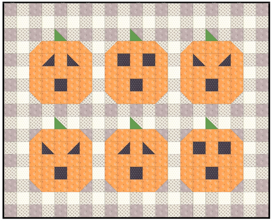 Spooky Patch, a Tensisters Easy Piecing Grid FREE Pattern