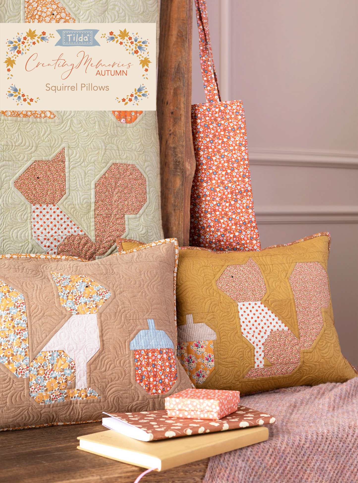 Squirrel Pillows, from the Creating Memories Fall, a Tilda World FREE Pattern