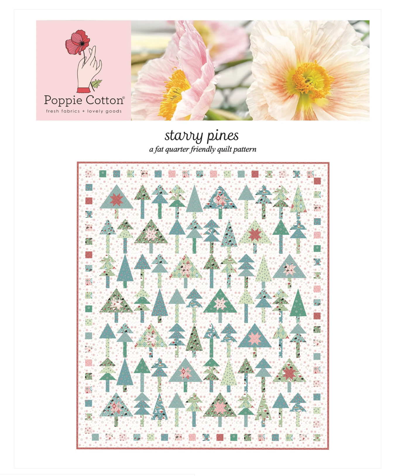 Starry Pines Quilt Pattern for Frost and Flurry, Fat Quarter Friendly, FFP25159 - Good Vibes Quilt Shop