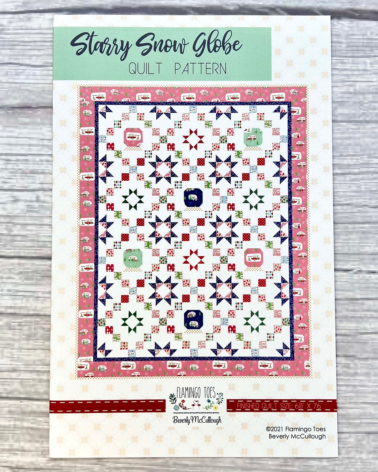 Starry Snow Globe Quilt Pattern, by Flamingo Toes, Beverly McCullough