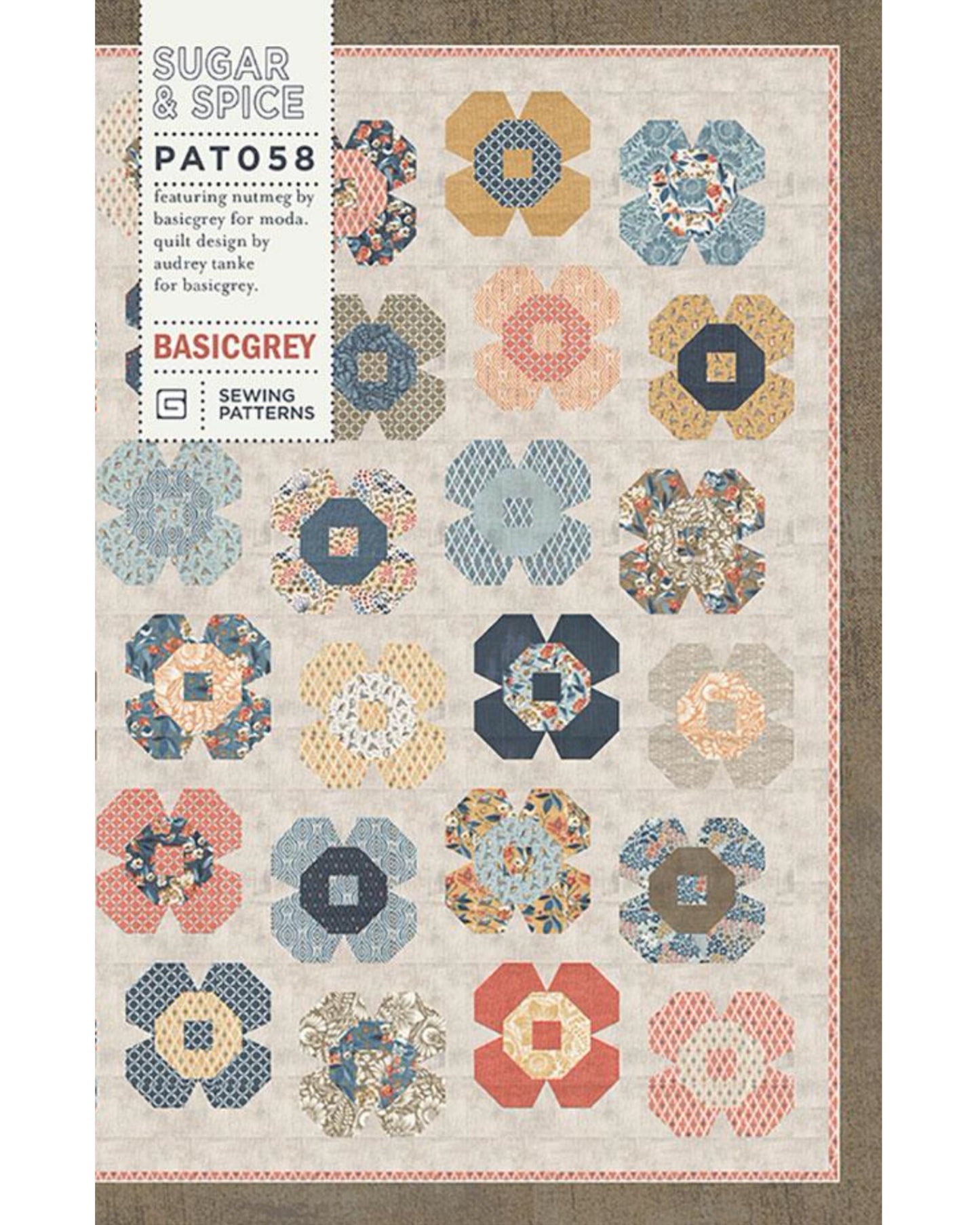 Sugar & Spice Quilt Pattern, by Basic Grey, PAT058, Fat Quarter Friendly