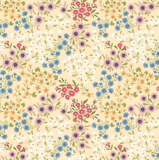 Sunshine and Chamomile, Sunshine Bouquet, SC23519, sold by the 1/2 yard