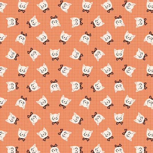 Sweet Tooth, Kitty Box Orange, ST24309, sold by the 1/2 yard, *PREORDER!