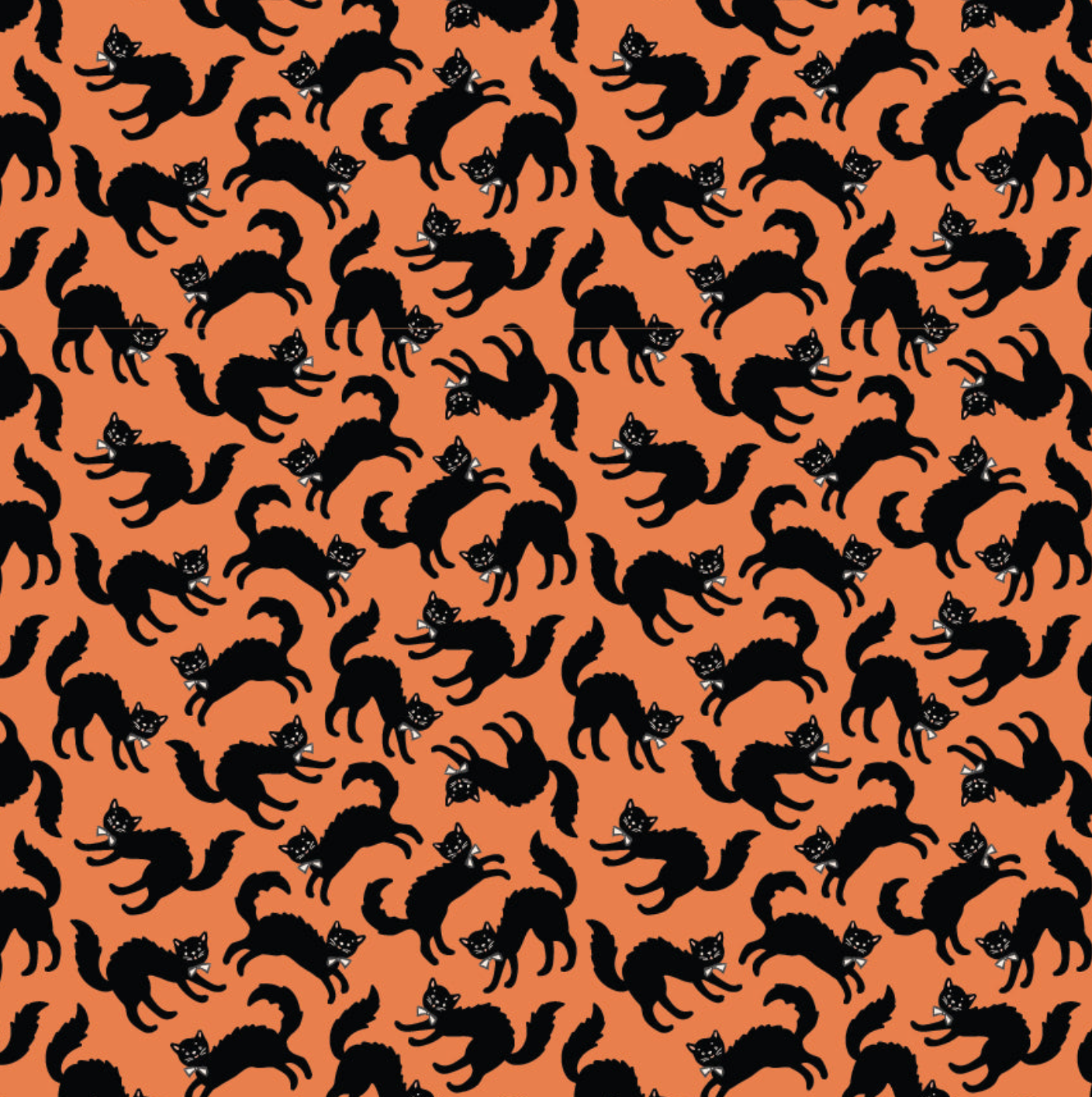 Sweet Tooth, Scaredy Cat Orange, ST24300, sold by the 1/2 yard, *PREORDER! - Good Vibes Quilt Shop