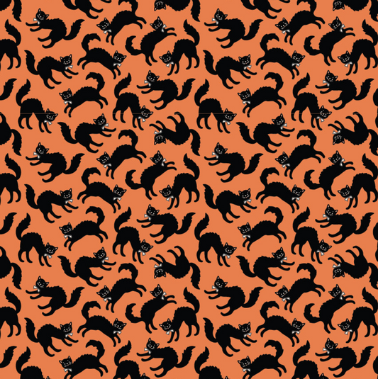 Sweet Tooth, Scaredy Cat Orange, ST24300, sold by the 1/2 yard, *PREORDER!