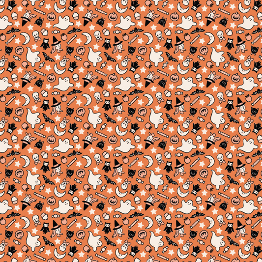 Sweet Tooth, Treats Orange, ST24305, sold by the 1/2 yard, *PREORDER!