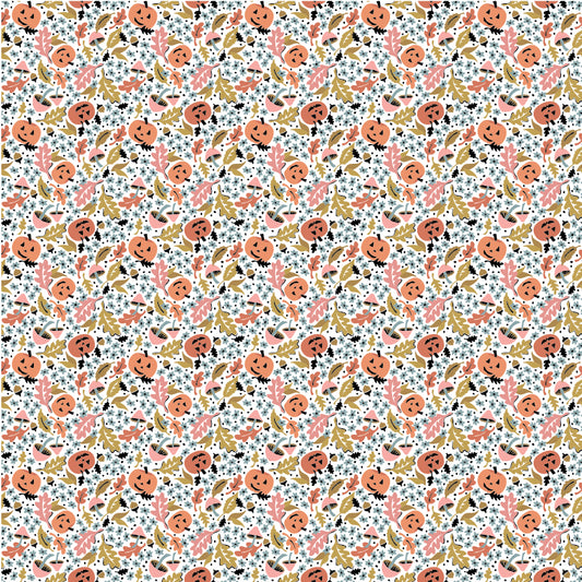 The Good Witch Fabric by Sheri McCulley for Poppie Cotton | Pumpkin Meadow Pale Moon GW271415 | Sold by the 1/2 Yard | PREORDER