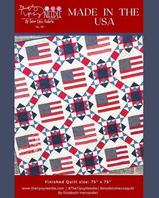 Made In The USA Quilt Pattern, The Tipsy Needle, TTN 112 - Good Vibes Quilt Shop