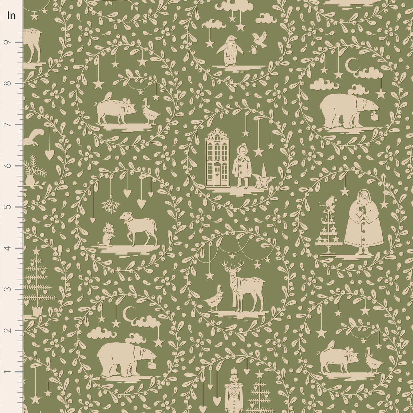 Merry Little Christmas Fabric by Tilda, Paperscenes Artichoke, TIL100635 - Good Vibes Quilt Shop