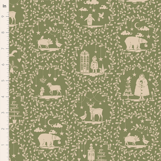 Merry Little Christmas Fabric by Tilda, Paperscenes Artichoke, TIL100635