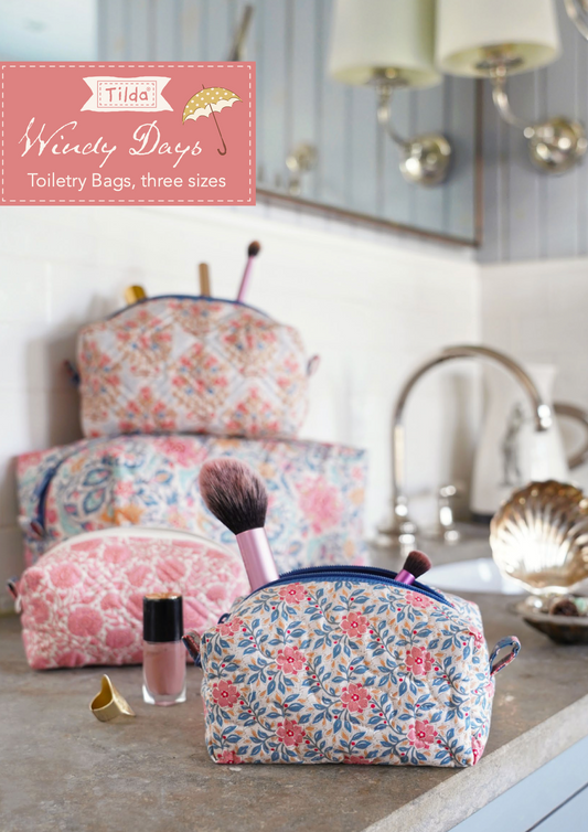 Toiletries Bags, from Windy Days Collection, a Tilda FREE World Pattern