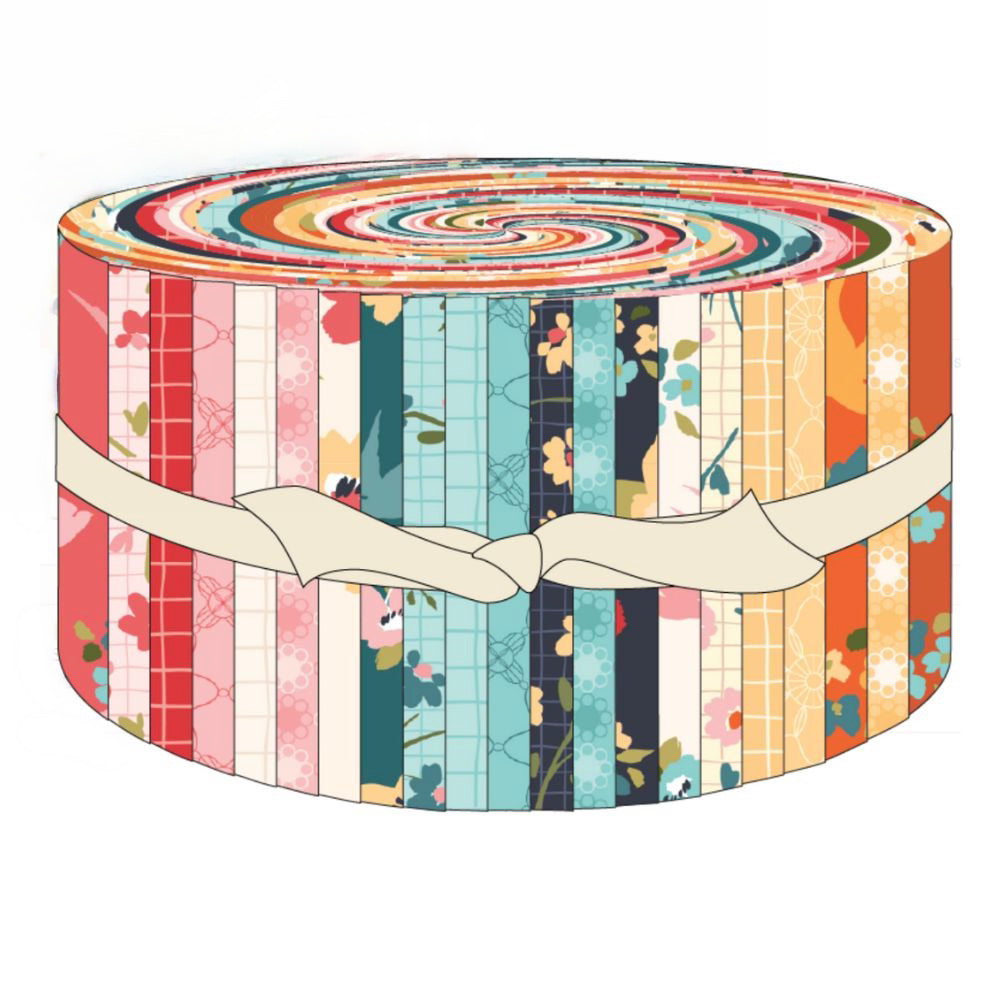 Treasured Threads, 2 1/2" Strips/Jellyroll, 21 Prints with 42 Pieces