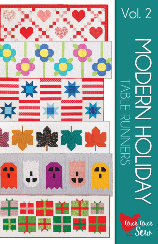 Modern Holiday Table Runners Volume 2 pattern booklet by Cluck Cluck Sew CCS 210 front cover