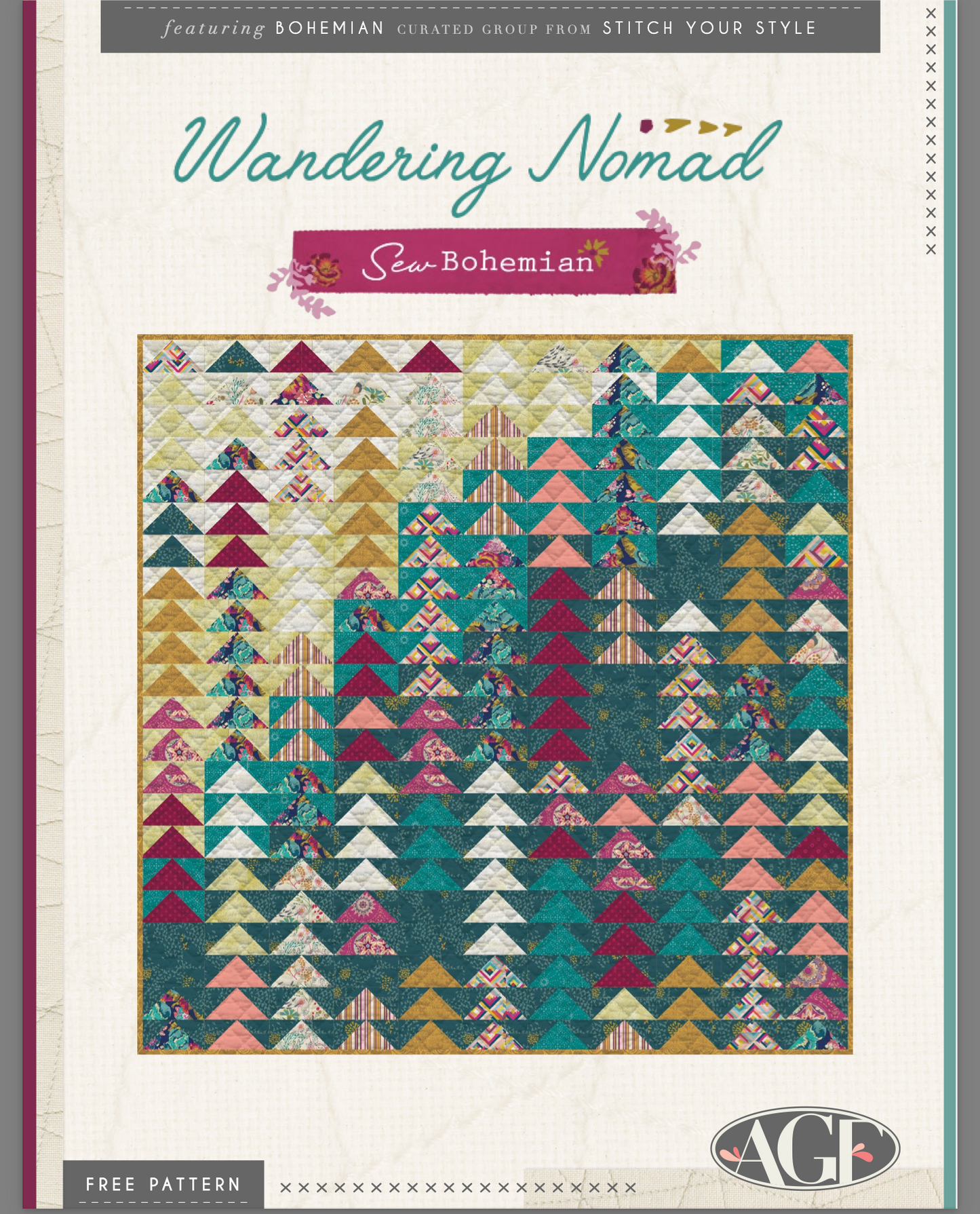 Wandering Nomad, an Art Gallery Fabrics FREE Pattern