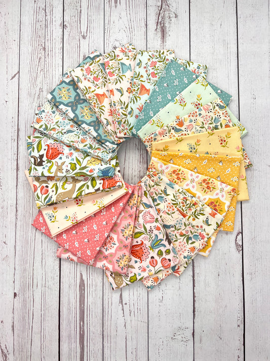 Wildwood Dwellings Fabric by Poppie Cotton, Fat Quarter Bundle, 21 pieces WW25120