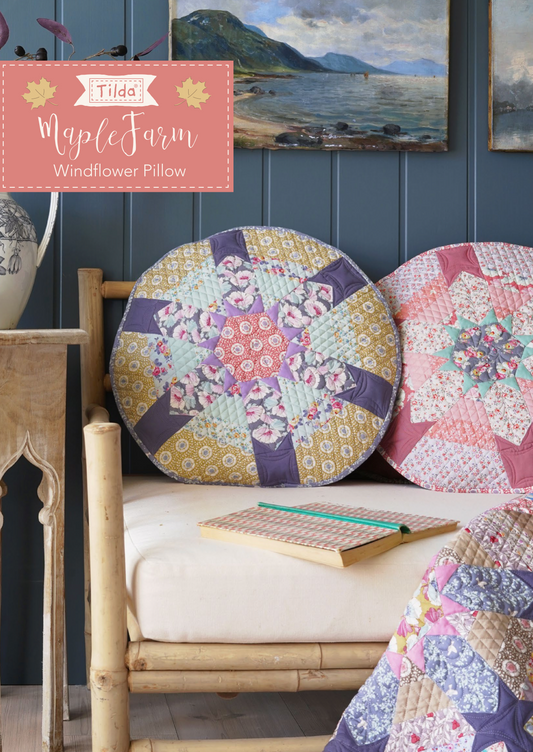 Windflower Pillow, from Maple Farm Collection, a Tilda FREE World Pattern