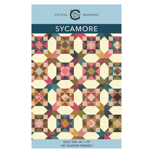 Sycamore quilt pattern front cover by Crystal Manning, CMA 895