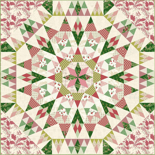 Montana Noel quilt pattern by Edyta Sitar from Laundry Basket Quilts, featuring intricate geometric and festive holiday design.