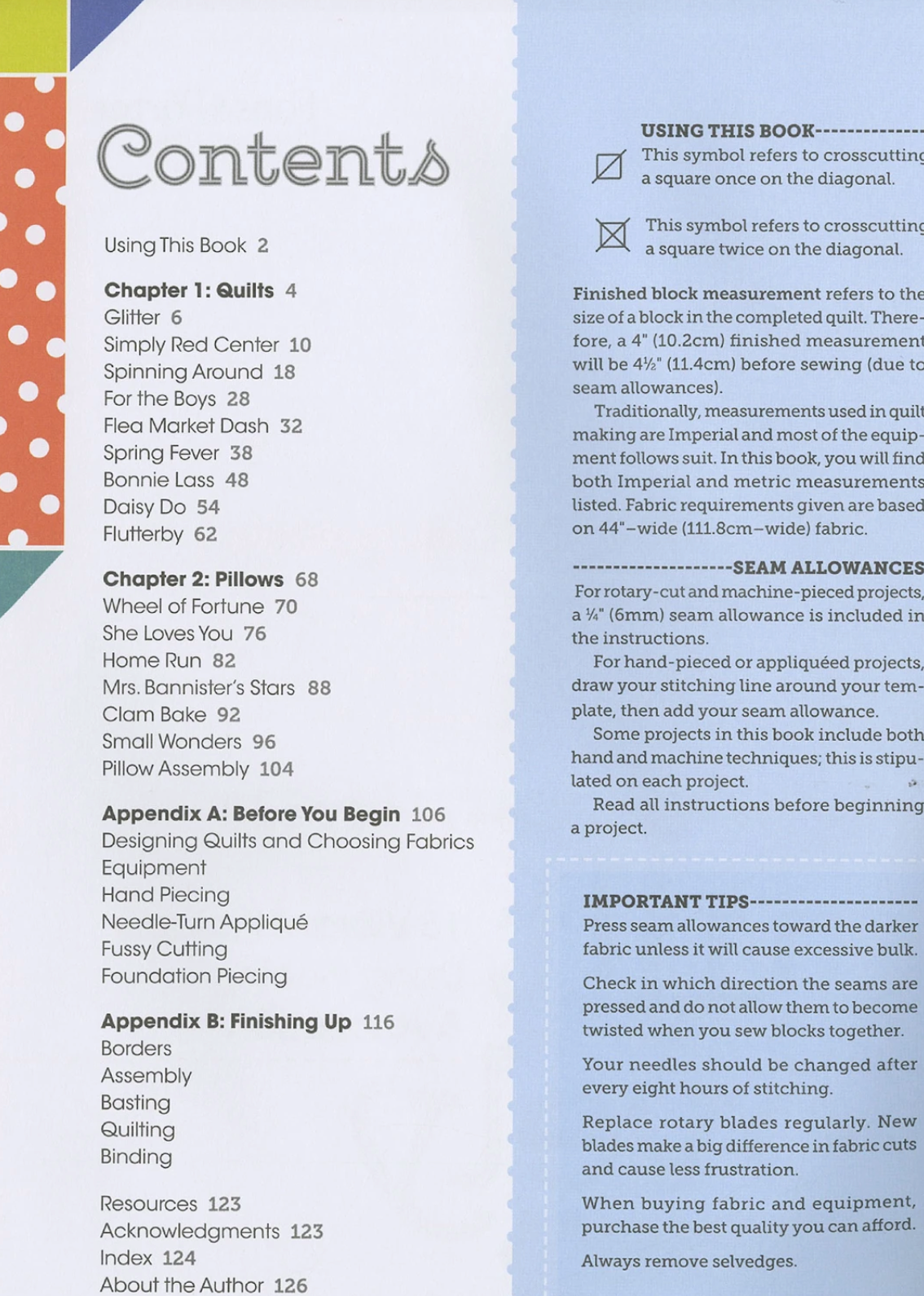 Open quilt book by Jen Kingwell showing vibrant quilt projects from "Quilt Lovely" published by Krause Publications.