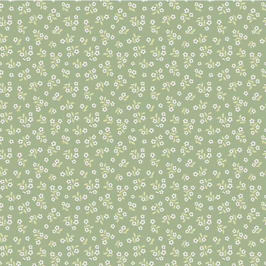 Singing Meadow Bright Posies Meadow fabric by Sheri McCulley for Poppie Cotton, SM271809.