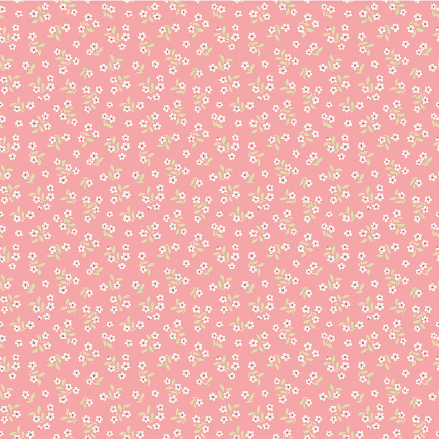 Singing Meadow Bright Posies Peony fabric by Sheri McCulley for Poppie Cotton, SM271807.