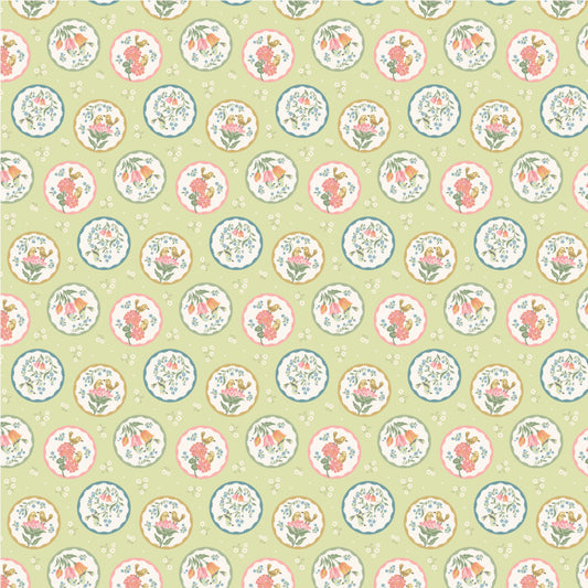 Singing Meadow Chirping Charmers Meadow fabric by Sheri McCulley for Poppie Cotton, SM271805.
