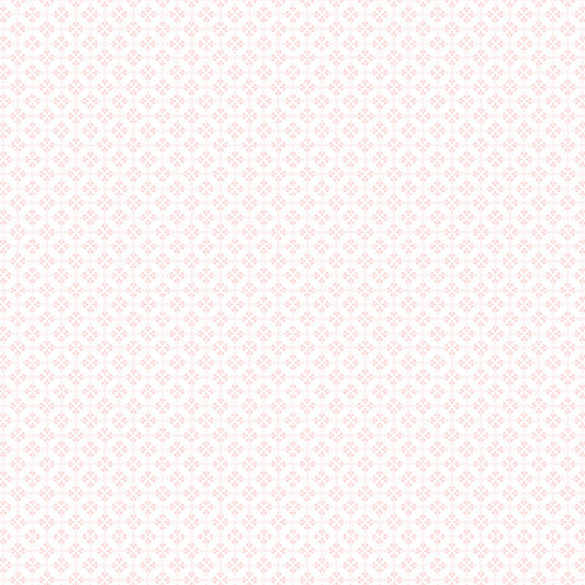 Dainty Diamonds White TS271607 from Tennessee Summer by Samantha Walker for Poppie Cotton, tiny petal medallions in a delicate diamond layout on white.