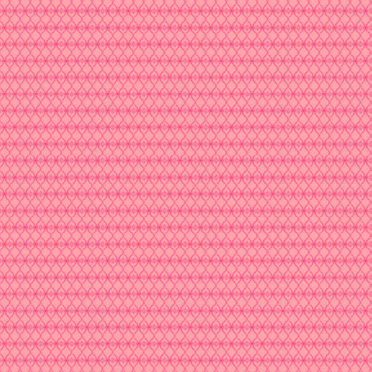 Demure Damask Blush TS271605 from Tennessee Summer by Samantha Walker for Poppie Cotton, elegant damask motif on a blush pink background.
