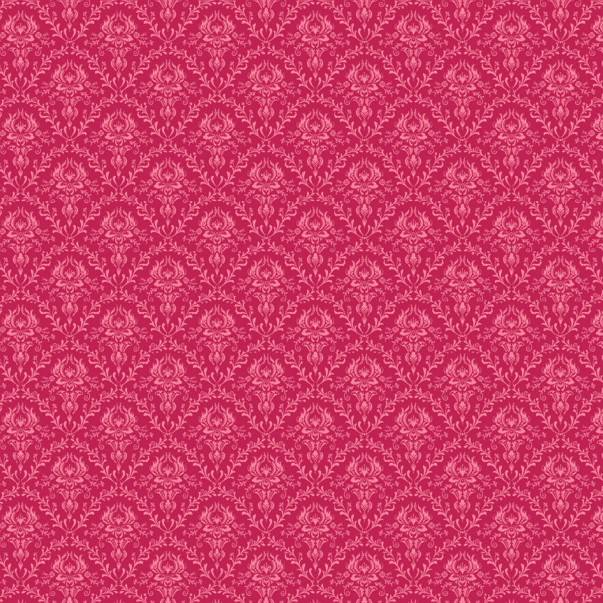 Garden Lattice Red TS271615 from Tennessee Summer by Samantha Walker for Poppie Cotton, tiny floral centers within a classic lattice design on red.