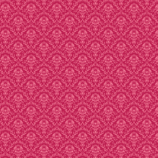Garden Lattice Red TS271615 from Tennessee Summer by Samantha Walker for Poppie Cotton, tiny floral centers within a classic lattice design on red.